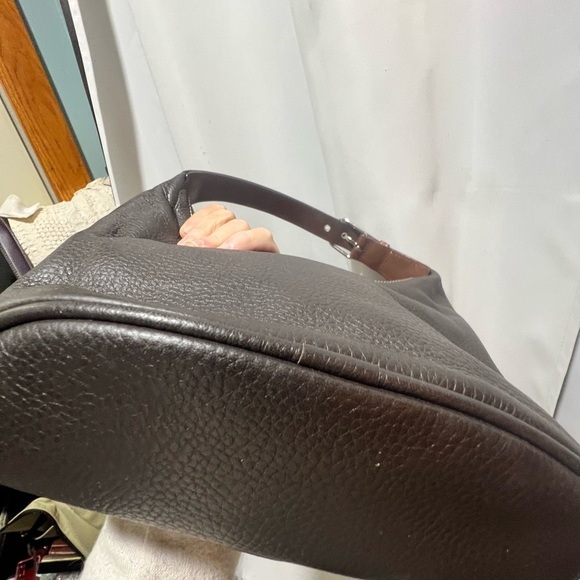 Vintage Dooney & Bourke Dark Brown Leather Hobo Bag - Picture 13 of 14